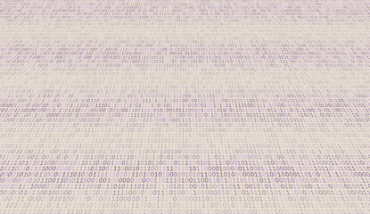 Fototapeta premium The Infinite Ledger - Expansive Binary Perspective for Blockchain and FinTech Data Visualization
