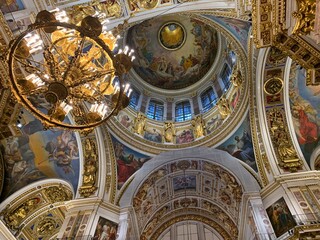 Obraz premium Interior of Stunning Cathedral in Saint Petersburg, Russia 