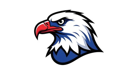 Obraz premium Memorial day tribute with patriotic american bald eagle symbol