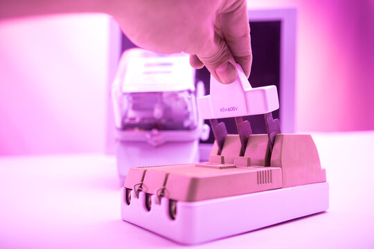 Circuit breakers on the background