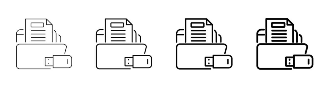 Media Kit and Corporate Press Assets Icon Line Art Vector illustration editable