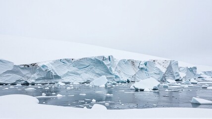 Obraz premium Winter Glacier Calving