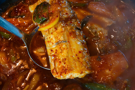 Korean spicy braised cutlassfish