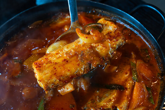 Korean spicy braised cutlassfish