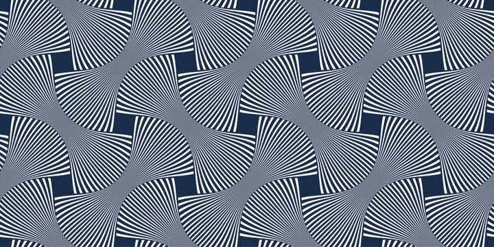 Weaving seamless pattern, traditional wicker lacing handicraft endless abstract background, geometric line weave wallpaper.