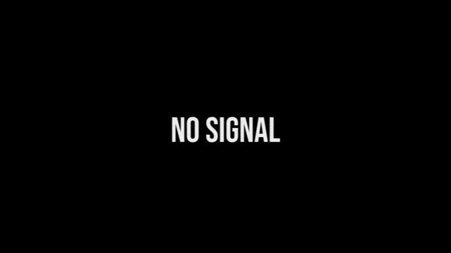 No Signal | Broadcast interruption error screen suitable for showcasing signal loss or system disruptions in presentations, videos, or graphics related to technology
