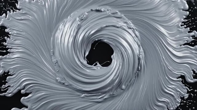 A captivating splash of liquid creating a swirling vortex, evoking dynamism and innovation. Ideal for marketing materials conveying progress and momen