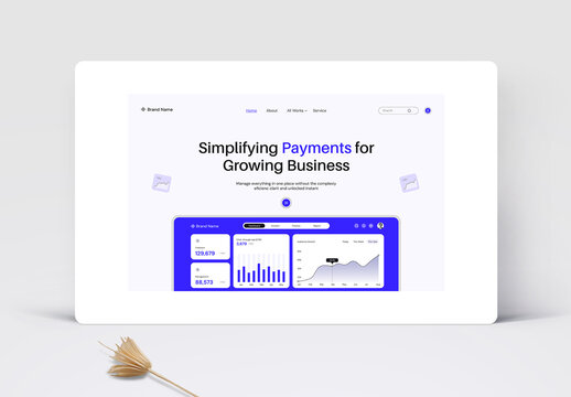 Creative SaaS Landing Page UI Layout