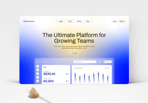 Modern SaaS Landing Page UI Layout