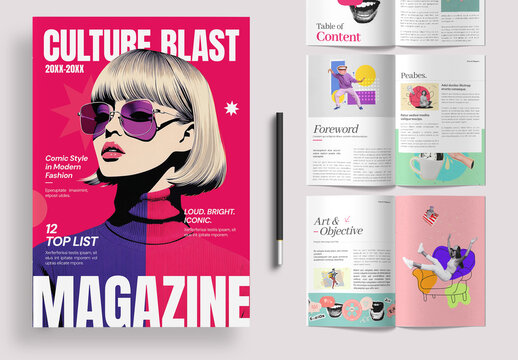 Pop Art Magazine Layout