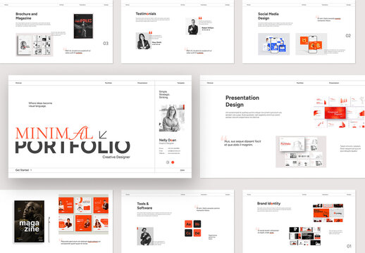 Minimal Portfolio Presentation Template Layout