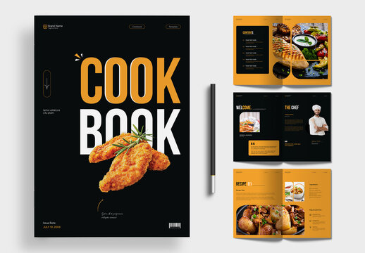 Cookbook Template Design Layout