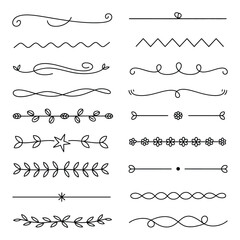 Fototapeta premium Ornamental Lines and Borders Vector Illustration