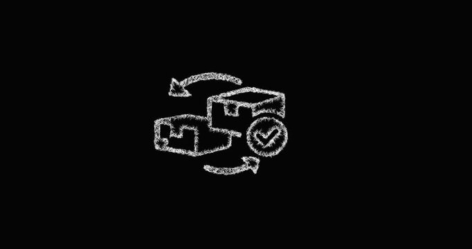 Sketch exchange delivered icon animation - smooth progressive reveal