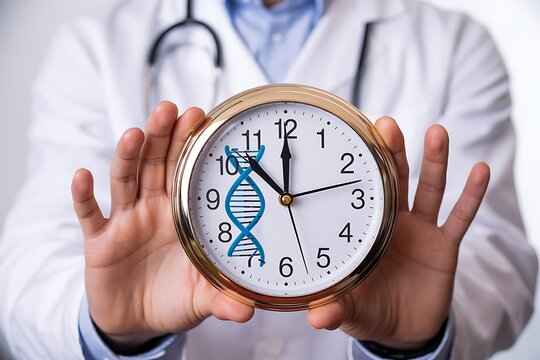 Doctor With A Clock Free Stock Photo