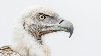 Close Up Portrait of a Vulture Bird's Head