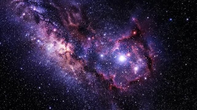 A vibrant nebula glows against the backdrop of a star-filled night sky, inspiring wonder and representing the vastness of the universe. Perfect for sc