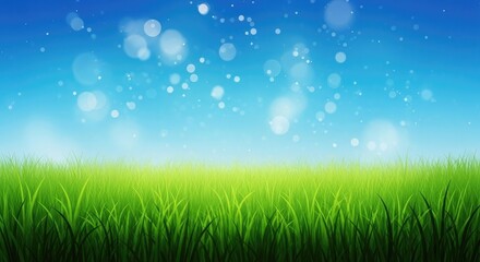 Fototapeta premium Celebrating world environment day with a lush green landscape and clear blue sky