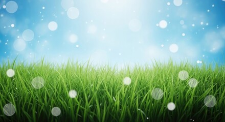 Fototapeta premium Celebrating world environment day with a lush green landscape and raindrops