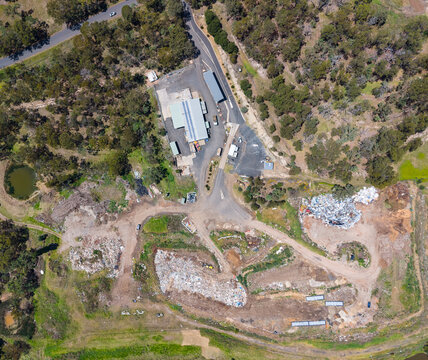 Aerial view of Glen Innes Landfill in Northern New South Wales