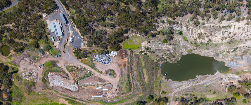 Aerial view of Glen Innes Landfill in Northern New South Wales