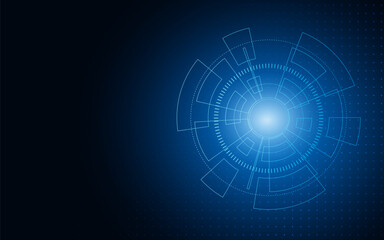 Naklejka premium Sci fi futuristic user interface, HUD, Technology abstract background , Vector illustration. 