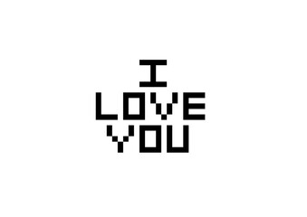 Fototapeta premium i love you Pixels2