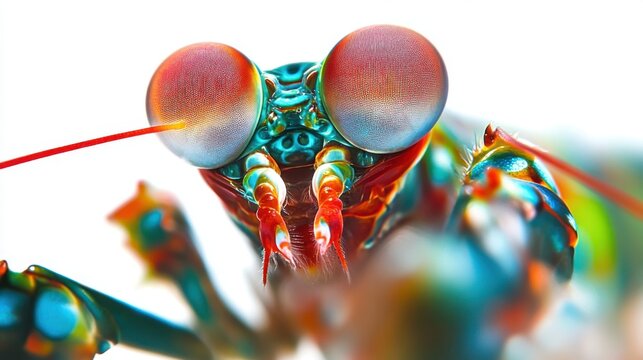 Extreme Macro Shot of a Mantis Shrimp's Compound Eye