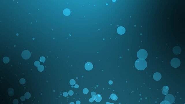 Soft bokeh circles drifting across a dark gradient background animation, evocative of underwater light particles