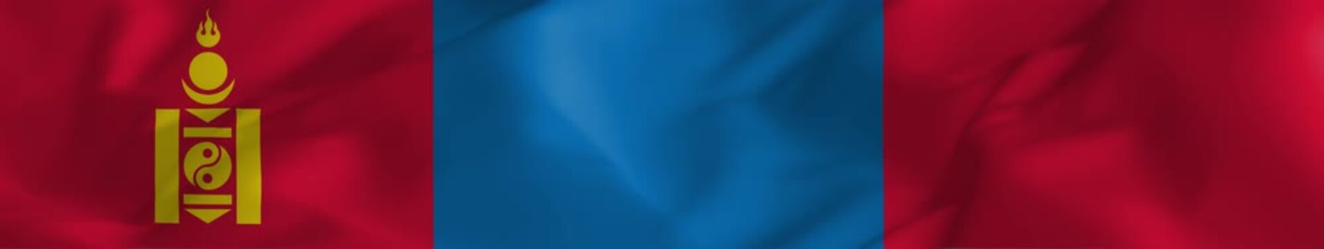 Mongolian National Flag - Vibrant Soyombo Symbol | Looped Smtooth Animation