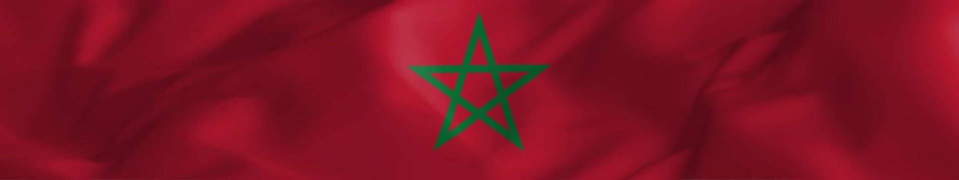 Moroccan Flag: Vibrant Red and Green Pentagram | Looped Animation 