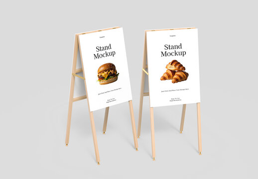Dual A-Board Stand Mockup