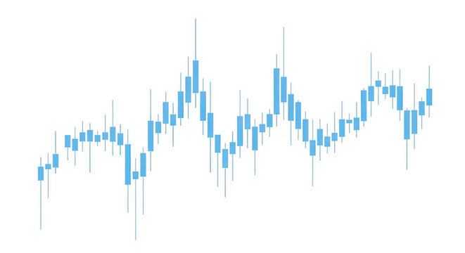 A detailed line chart showcasing fluctuating data points over a period of time isolated on transparent background