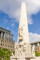 Obraz premium The National Monument in the Dam square, Amsterdam, Netherlands