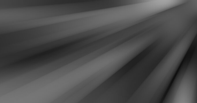 Abstract monochrome background with light beams coming from the side. Dynamic perspective rays for technology, speed, and professional presentation backdrops