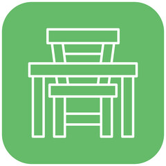 Fototapeta premium Table and chair Icon
