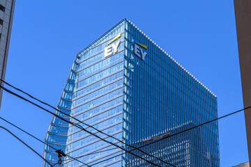 Naklejka premium The EY headquarters skyscraper in downtown Toronto, Canada