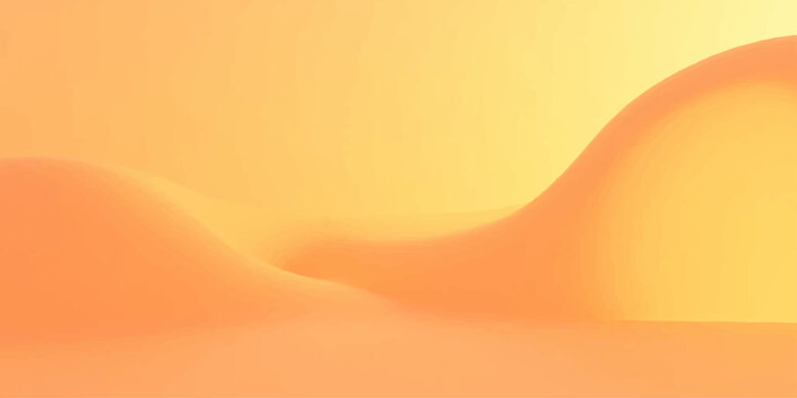 An abstract orange background featuring a golden sun gradient and artistic yellow waves creates a textured vector wallpaper with motion-filled curves and fire-like lines for a modern design backdrop