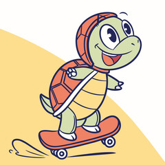 Obraz premium Friendly Turtle Skater
