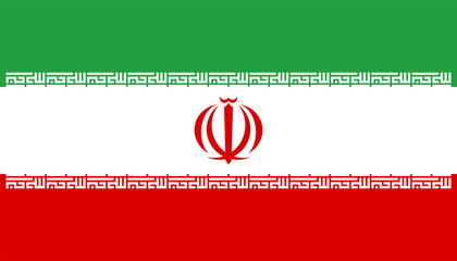 Vector image of the flag of Iran in the correct proportions of 4 to 7 © Yuliia