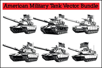 Obraz premium Modern Military Tank with Soldier and Flag – Bold Black Vector Illustration