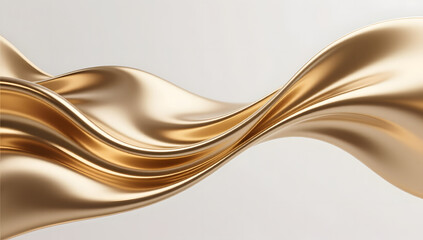 Minimalist fluid gold and silver silk background