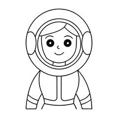 Obraz premium A brave woman astronaut floats in space, wearing a detailed spacesuit and helmet. She explores the universe with courage and curiosity, surrounded by stars, planets, and the beauty of the cosmos. 