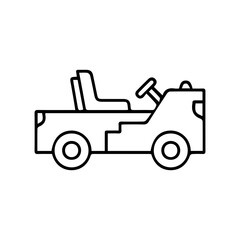 Naklejka premium Golf Cart Outline Icon