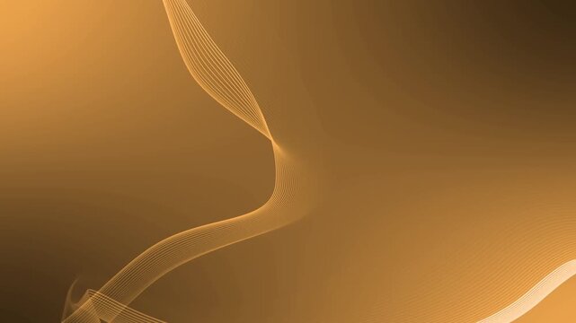 Abstract shape wave lines background animation, Abstract background with flowing multicolored wave lines at top and bottom