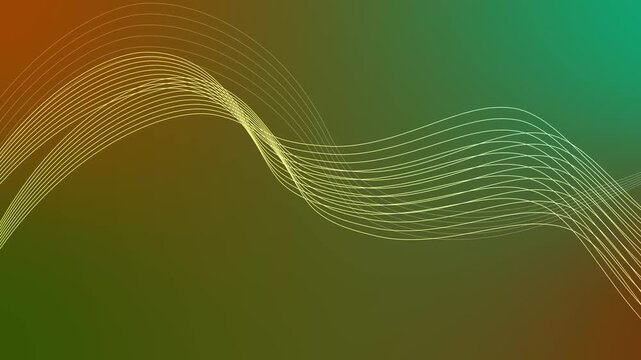 Abstract flowing wave lines background animation, Flowing white curved lines creating a minimalist wave pattern