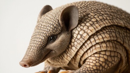 Obraz premium Close-up Portrait of an Armadillo's Bony Shell