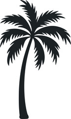 Fototapeta premium Palm tree sign for island resort