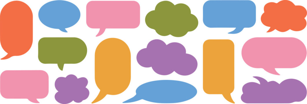 Callout bubbles set for presentations and infographics