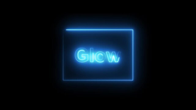Futuristic glowing display showing a glowing abstract logo in a dark environment, Modern and stylish logo animation, Ideal for tech and branding projects.